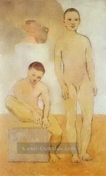 Deux jeunes 1905s Abstrakte Nacktbilder Ölgemälde